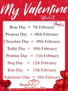 Valentine's Week Full List 2023 , valantinday kab hai