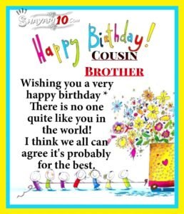 Happy birthday cousin brother in english 