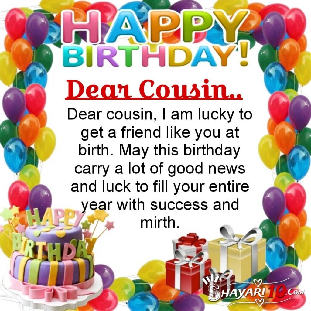 [ Top 30+ ] Happy Birthday Cousin 2024 | Special wishes Quotes - Shayari 10